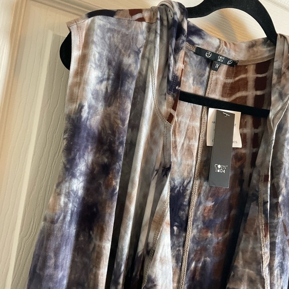 Coin 1804 Woman’s Tie-Dye Sleeveless Duster Vest Size 1X - Picture 6 of 13